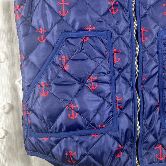 NWT Top It Off Women’s Navy Quilted Nautical Vest Size Medium - Picture 4 of 9